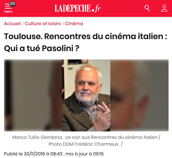 Toulouse. Rencontres du cinéma italien : Qui a tué Pasolini ?