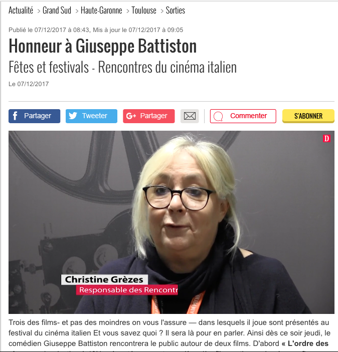 Honneur à Giuseppe Battiston