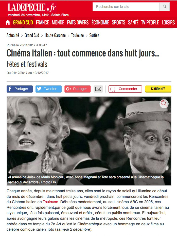 Cinéma italien : tout commence dans huit jours...