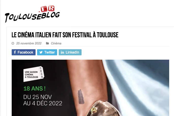Le Cinéma Italien fait son festival à Toulouse
