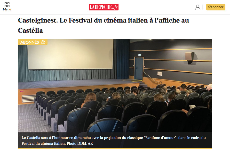 Castelginest. Le Festival du cinéma italien à l’affiche au Castélia